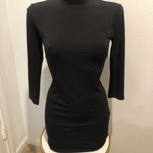 Black womens turtle neck dress